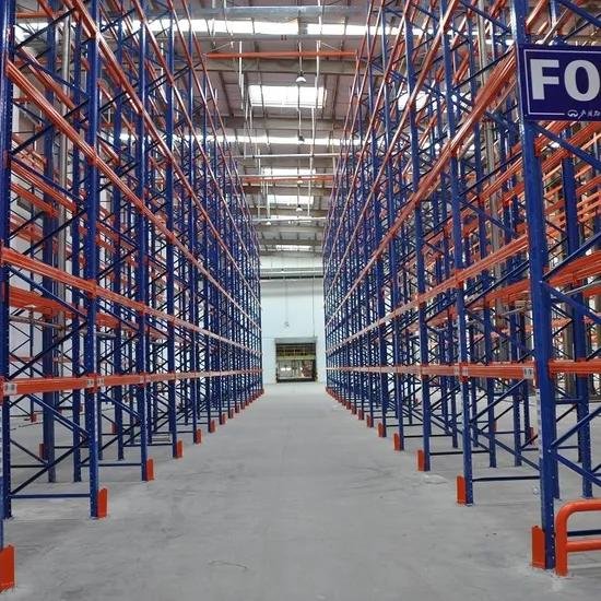 Industrial warehouse pallet racking