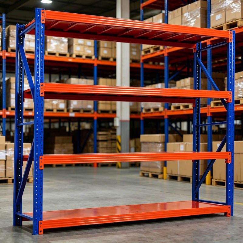 Boltless industrial shelving system