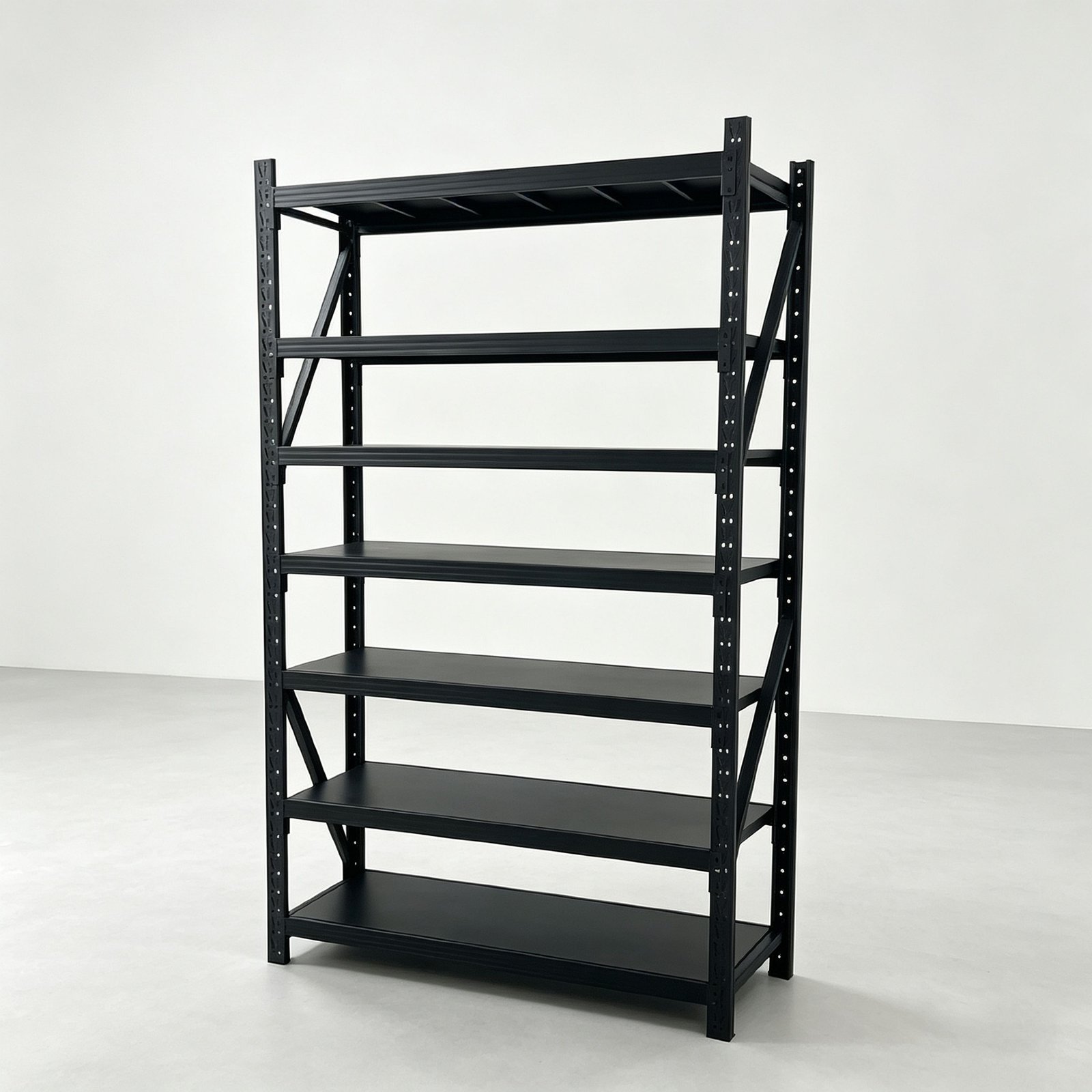 Light duty angle steel shelving