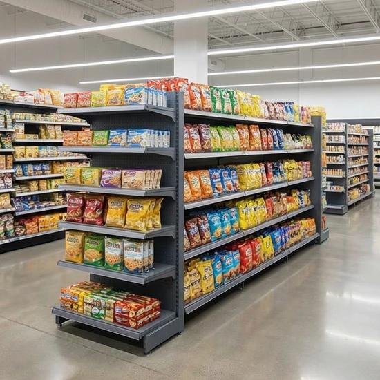 Supermarket gondola shelving
